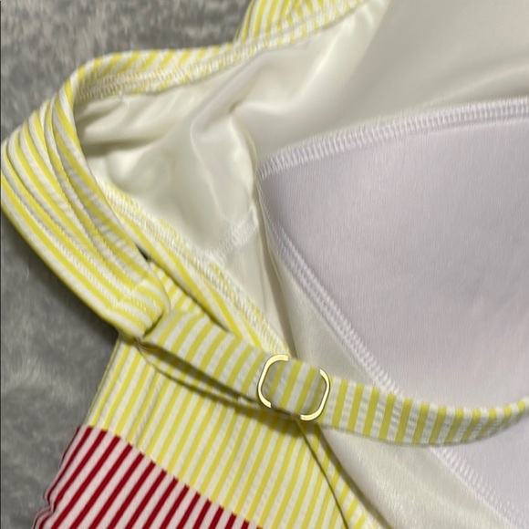 NWOT Lands End Seersucker One-Piece Swimsuit Sz 16 L - Picture 7 of 12